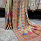 Heritage Printed Saree with Heavy Embroidered Border & Designer Blouse