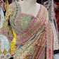 Heritage Printed Saree with Heavy Embroidered Border & Designer Blouse