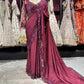 Designer Saree with Heavy Sequins Handwork Luxury Wedding Party