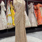 Golden Luxury Designer Drape Saree with Heavy Crystal & Sequins Work