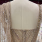 Golden Luxury Designer Drape Saree with Heavy Crystal & Sequins Work