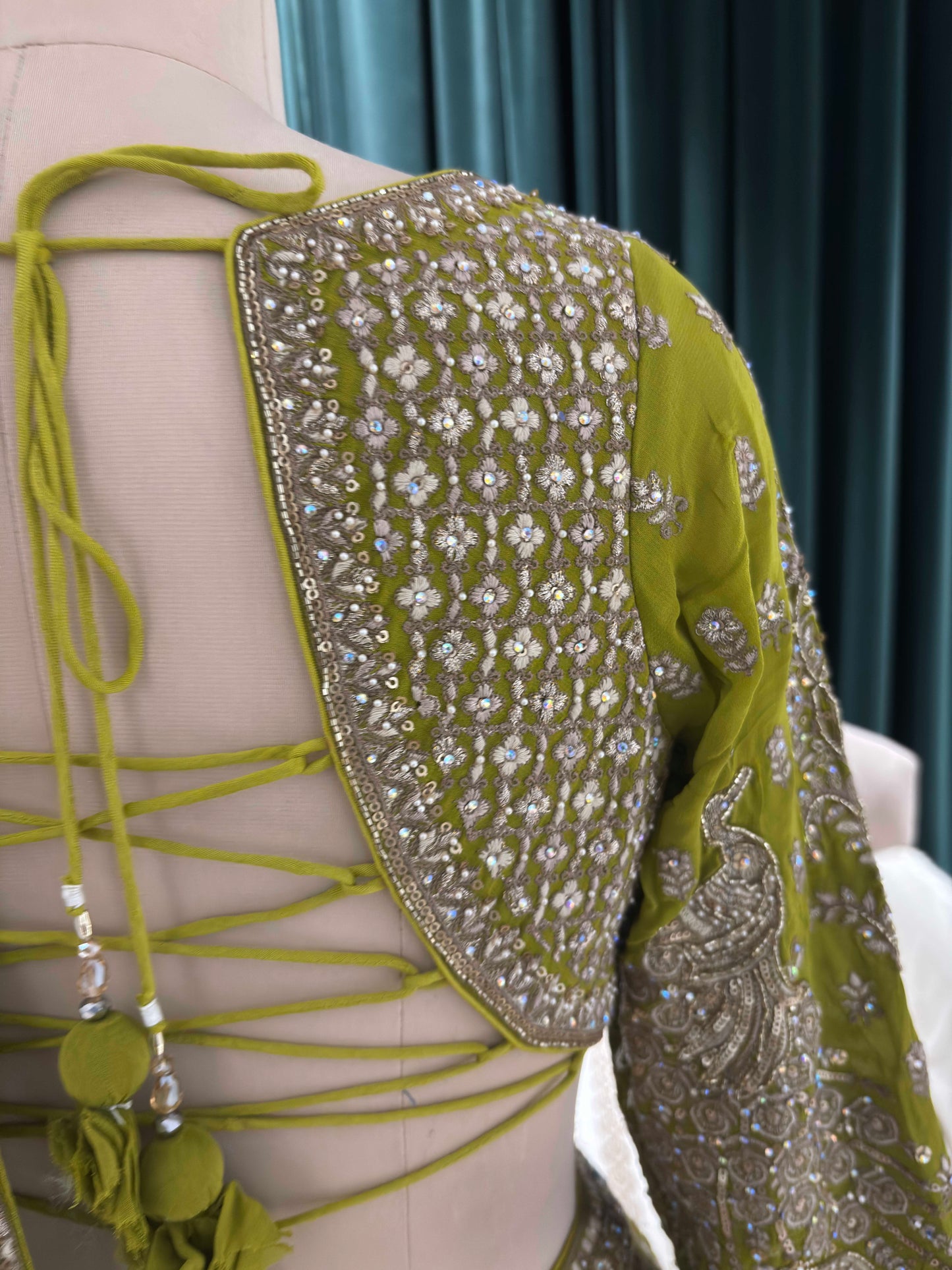 Perfect Zari & Sequins Lehenga with Deer Motifs and Dome Accents