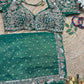 Banarasi Tissue Green Blouse with Sequin Floral Embroidery
