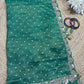 Banarasi Tissue Green Blouse with Sequin Floral Embroidery