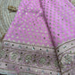 Khaddi Georgette Pink Blouse with Gold Sequin Embroidery