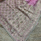 Khaddi Georgette Pink Blouse with Gold Sequin Embroidery