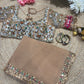 Glass Tissue Golden Blouse with Multicolor Sequin Embroidery
