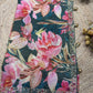 Banarasi Tissue Green Dark Blouse with Pink-Gold Floral Embroidery