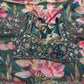 Banarasi Tissue Green Dark Blouse with Pink-Gold Floral Embroidery