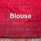 Khaddi Georgette Red Colour Saree With Golden Floral Embroidery