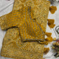 Mustard Yellow Bandhani Saree with Traditional Embroidery