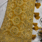 Mustard Yellow Bandhani Saree with Traditional Embroidery