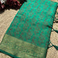Emerald Green Banarasi Patola Silk Saree with Antique Gold Zari Weaving