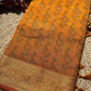 Yellow Patola Banarasi Silk Saree with Antique Gold & Green Zari Weaving