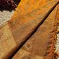 Yellow Patola Banarasi Silk Saree with Antique Gold & Green Zari Weaving