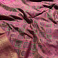 Fuchsia Pink Patola Banarasi Silk Saree with Antique Gold Zari Weaving