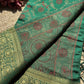 Emerald Green Banarasi Patola Silk Saree with Antique Gold Zari Floral Weaving