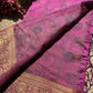 Magenta Pink Banarasi Patola Silk Saree with Antique Gold Zari Floral Weaving