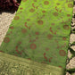 Parrot Green Banarasi Patola Silk Saree with Antique Gold Zari Weaving