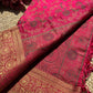 Rani Pink Banarasi Patola Silk Saree with Antique Gold Zari Weaving
