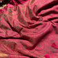 Rani Pink Banarasi Patola Silk Saree with Antique Gold Zari Weaving