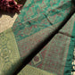 Emerald Green Banarasi Patola Silk Saree with Antique Gold & Red Zari Weaving