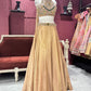 Shimmer Tissue Golden Lehenga Choli with Gemstone Embroidery
