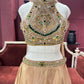 Shimmer Tissue Golden Lehenga Choli with Gemstone Embroidery