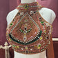 Shimmer Tissue Bronze Lehenga with Ornate Halter Blouse