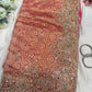 Khaddi Georgette Saree Gold-Silver Embroidery With Designer Blouse