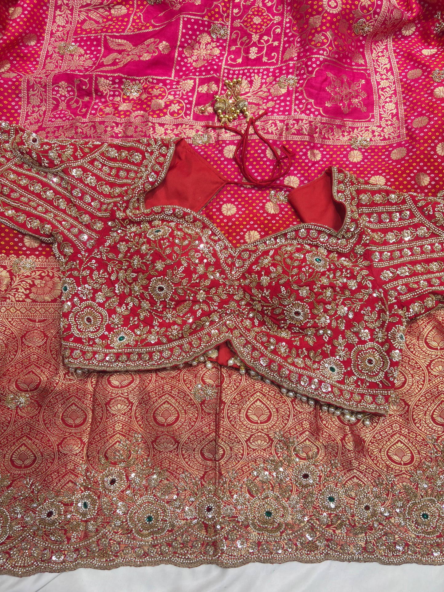 Khaddi Georgette Saree Gold-Silver Embroidery With Designer Blouse