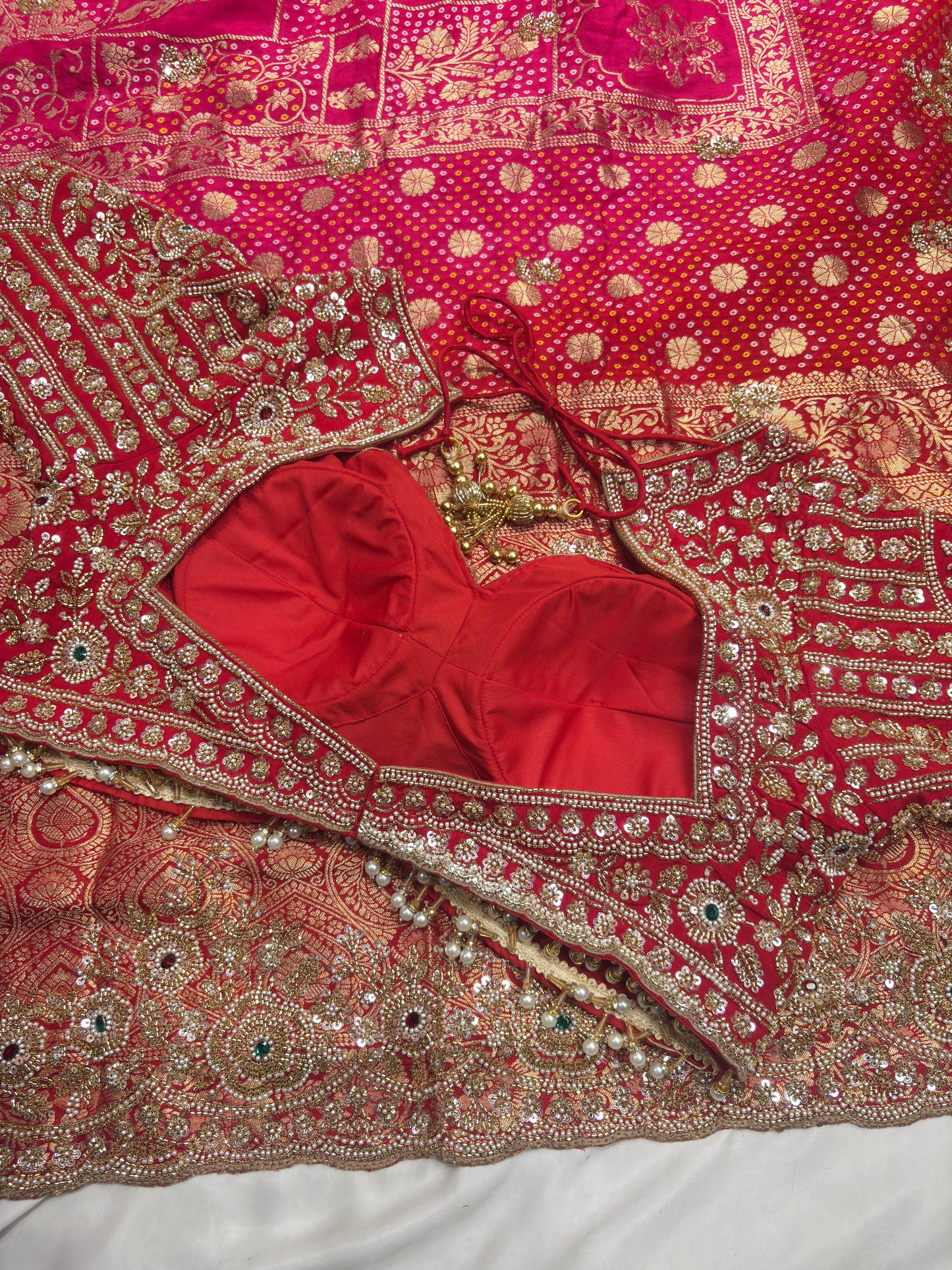 Khaddi Georgette Saree Gold-Silver Embroidery With Designer Blouse