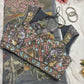 Crushed Tissue Gray Floral Print Sarees With Designer Blouse