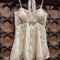Ivory Pearl Embellished Peplum Divider Set with Dupatta