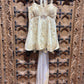 Ivory Pearl Embellished Peplum Divider Set with Dupatta