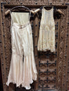 Ivory Pearl Embellished Peplum Garara Set with Dupatta