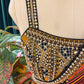 Multicolor Patchwork Printed Saree With Golden Border