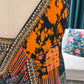 Multicolor Patchwork Printed Saree With Golden Border