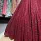 Wine Maroon Sequin Embroidered Non Bridal Lehenga Set
