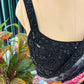 Multicolor Floral Printed Saree With Black Lace Border