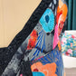 Multicolor Floral Printed Saree With Black Lace Border