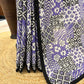 Lavender Ikat Print Saree With Black Border And Blouse Piece