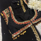Black Designer Saree with Heavy Zari Embroidered Border