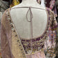 Lavender Designer Blouse Saree with Golden Embroidered Border