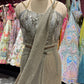 Golden Drape Saree with Sequin Designer Blouse