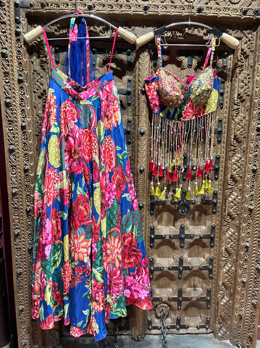 Carnival Theme Floral Printed Boho Designer Sharara
