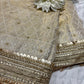 Gold & Ivory Zari  Saree Elephant Motif Border with Dupatta