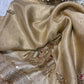 Gold & Ivory Zari  Saree Elephant Motif Border with Dupatta
