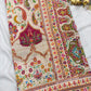 Silk Cream Designer Embroidered Saree with Multicolor Floral Work Blouse