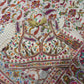 Silk Cream Designer Embroidered Saree with Multicolor Floral Work Blouse